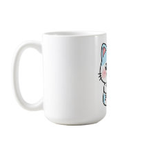 Grappige kat die een leuk drankje drinkt