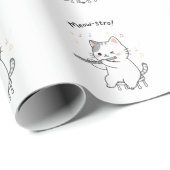 Grappige kat die fluit speelt inpakpapier (Rol Hoek)