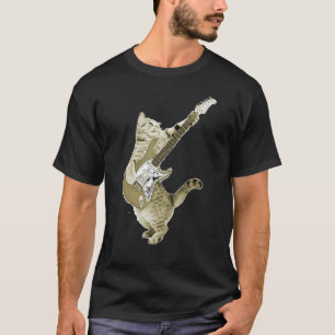 Grappige kat die gitaar speelt geliefden kitten gi t-shirt