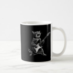 Grappige kat die gitaar speelt Rock And Roll Manne Koffiemok