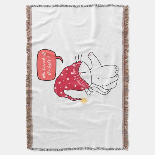 Grappige kat, die het licht uitdeed deken (Voorkant Verticaal)