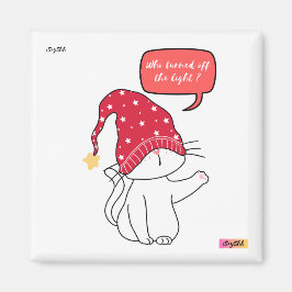 Grappige kat, die het licht uitdeed magneet