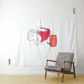 grappige kat, die het licht uitdeed Tapestry Wandkleed (In Situ (horizontaal))