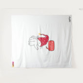 grappige kat, die het licht uitdeed Tapestry Wandkleed (Voorkant (horizontaal))