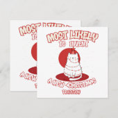 Grappige kat die hoogstwaarschijnlijk een nieuwe k kaart (Voorkant / Achterkant)