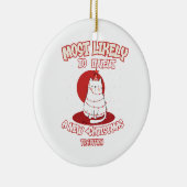 Grappige kat die hoogstwaarschijnlijk een nieuwe k keramisch ornament (Rechts)