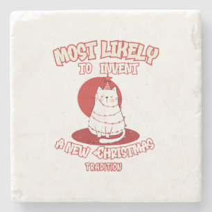 Grappige kat die hoogstwaarschijnlijk een nieuwe k stenen onderzetter