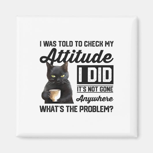 Grappige kat die ik moest controleren mijn houding magneet (Voorkant)