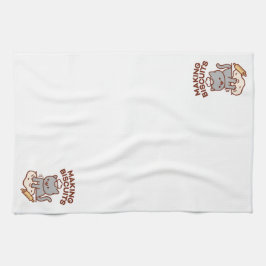 Grappige kat DIE KOEKJES MAAKT Keukenhanddoeken