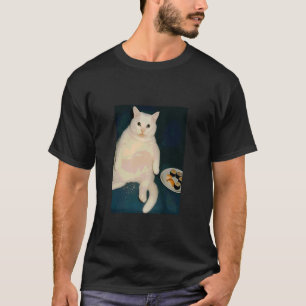 Grappige kat die sushi eet meme t-shirt