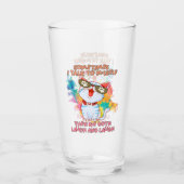 Grappige kat die tegen zichzelf praat - Schattigee Glas (Voorkant)
