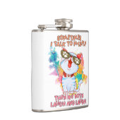 Grappige kat die tegen zichzelf praat - Schattigee Heupfles (Rechts)