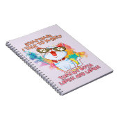 Grappige kat die tegen zichzelf praat - Schattigee Notitieboek (Rechterzijde)