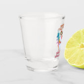 Grappige kat die tegen zichzelf praat - Schattigee Shot Glas (Links)