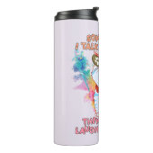 Grappige kat die tegen zichzelf praat - Schattigee Thermosbeker (Gedraaid links)