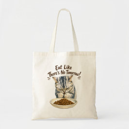 Grappige kat die traktaties eet tote bag