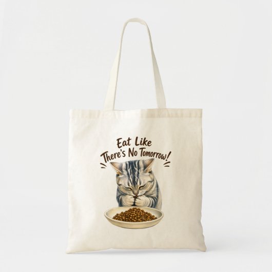 Grappige kat die traktaties eet tote bag (Voorkant)