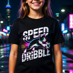 Grappige Kat die Voetbal Speelt - Cadeau voor Kind T-shirt