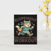 Grappige kat die wegloopt meme elopement het onver kaart (Gele Bloem)