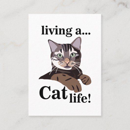 Grappige kat Dierenarts Huisdier Visitekaartje (Voorkant)