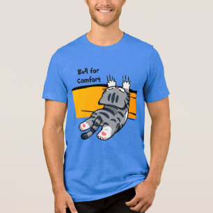 Grappige Kat, Dikke Kat, Grappig Lettertype, Moder Tri-Blend Shirt