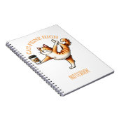 Grappige kat doet yoga Notitieboek (Rechterzijde)