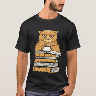 Grappige Kat Drinkt Koffie, Koffie & Kattenliefheb T-shirt
