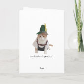 Grappige kat Duitse verjaardag Kaart (Achterkant)