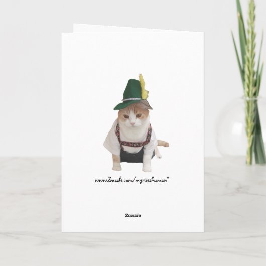 Grappige kat Duitse verjaardag Kaart (Achterkant)