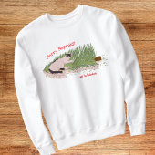 Grappige kat dutten op gevallen kerstboom trui