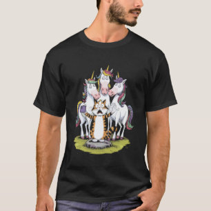 Grappige Kat Eenhoorn Selfie Meme T-shirt