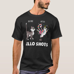 Grappige kat eenhoorn voor na Jello Shots T-shirt