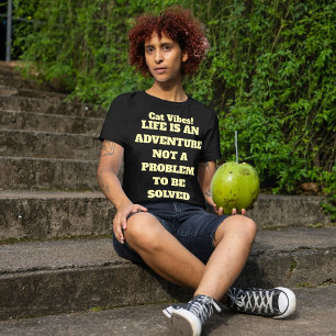 Grappige Kat Eenvoudig Modern Citaat Gepersonalise T-shirt