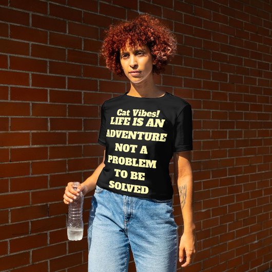 Grappige Kat Eenvoudige Moderne Quote Gepersonalis T-shirt