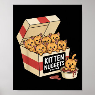 Grappige Kat Eigenaar Gift Kitten Nuggets Voedsel Poster