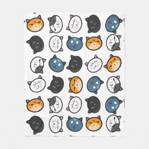 Grappige kat Emoji Fleece Deken