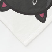 Grappige kat Emoji Fleece Deken (Hoek)