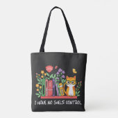 Grappige kat en boekenliefhebber tote bag (Achterkant)