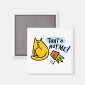 Grappige kat en een gekantelde bloempot magneet (Voorkant / Achterkant)