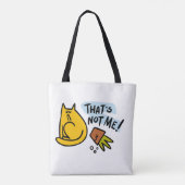 Grappige kat en een gekantelde bloempot tote bag (Achterkant)