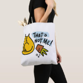 Grappige kat en een gekantelde bloempot tote bag (Dichtbij)