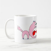 Grappige kat en hond vechten Mok (Links)