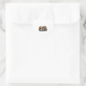 Grappige kat en schildpad hart sticker (Tas)