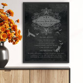 Grappige kat en vleermuizen drankje recept speelse poster