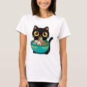 Grappige Kat Eten Ramen Japanse Kat Ramen Noodles T-shirt (Voorkant)