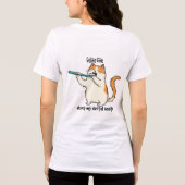 Grappige kat "Feline Fine" tandheelkundige kunst Tri-Blend Shirt (Achterkant)