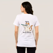 Grappige kat "Feline Fine" tandheelkundige kunst Tri-Blend Shirt (Achterkant volledig)
