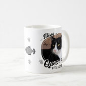 Grappige kat foto koningin van zoomies koffiemok (Voorkant rechts)