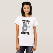 Grappige Kat Fun Coffee Liefhebber T-Shirt (Voorkant volledig)