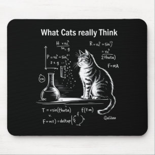 Grappige Kat Fysica Humor Ontwerp Wat Katten Echt Muismat